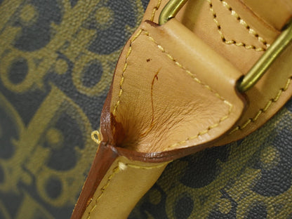 Christian Dior Vintage Trotter Boston Bag Canvas, NAVY, CANVAS, Travel bag