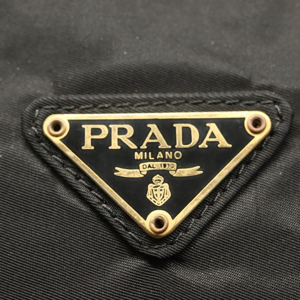 Prada Metal Handles Tote Tessuto, BLACK, NYLON, Handbag