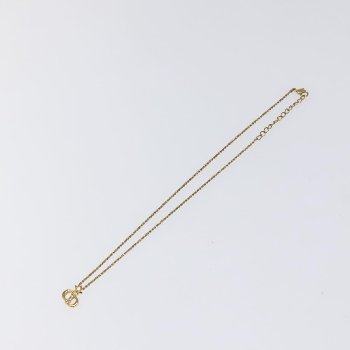 Christian Dior CD Pendant Necklace Metal, GOLD, METAL, Necklace