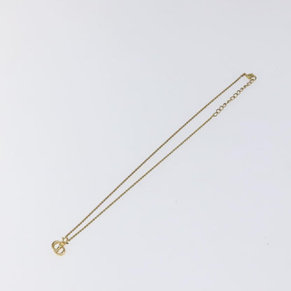 Christian Dior CD Pendant Necklace Metal, GOLD, METAL, Necklace