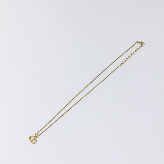 Christian Dior CD Pendant Necklace Metal, GOLD, METAL, Necklace