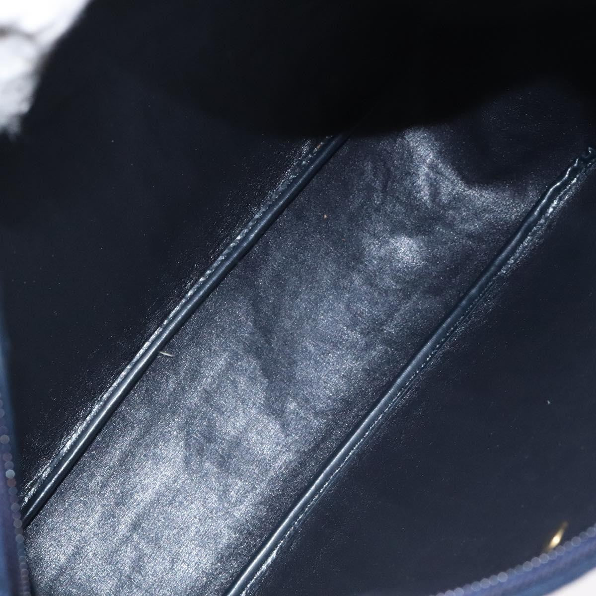 Christian Dior Vintage Trotter Shoulder Bag Canvas, NAVY, CANVAS, Shoulder bag