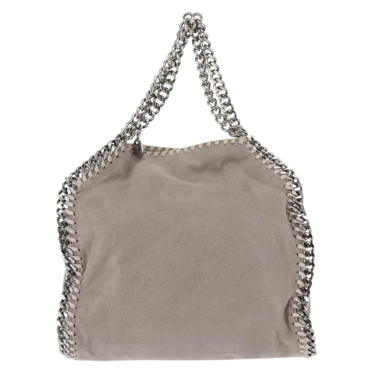 Stella McCartney Falabella Fold Over Crossbody Bag Suede, GRAY, SUEDE, Crossbody bag