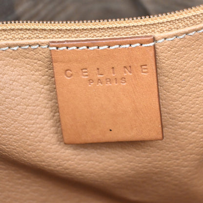Celine Macadam Handbag Macadam with leather, BROWN, CANVAS, Handbag