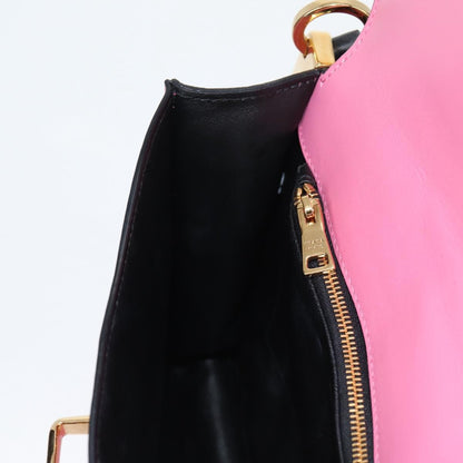 Prada Belle Top Handle Bag City Calf, PINK, LEATHER, Handbag