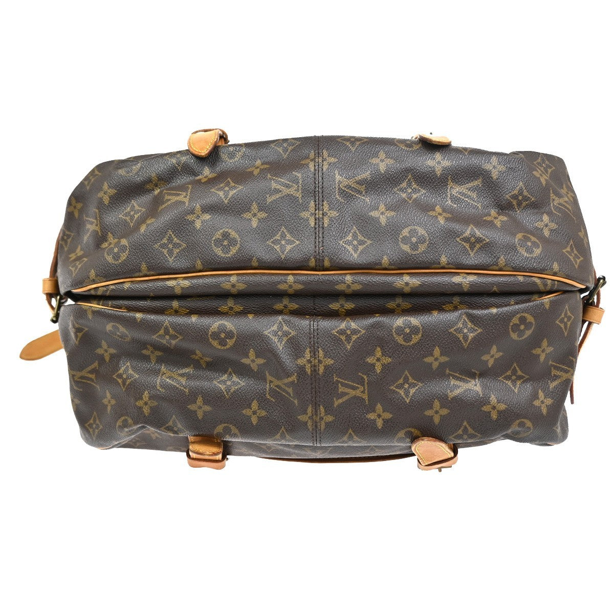Louis Vuitton Saumur Handbag Monogram Canvas, Brown, Leather, Shoulder Bag