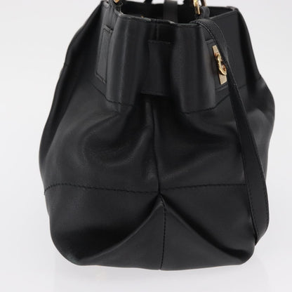 Salvatore Ferragamo W Chain Tote Leather, BLACK, LEATHER, Tote bag