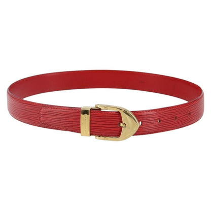 Louis Vuitton Classique Belt Epi Leather, RED, LEATHER, Belts