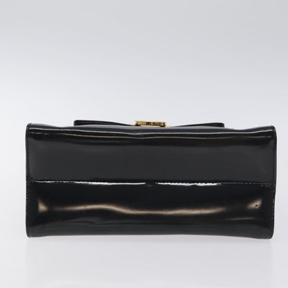 Salvatore Ferragamo Gancini handbag Patent leather, BLACK, PATENT_LEATHER, Handbag