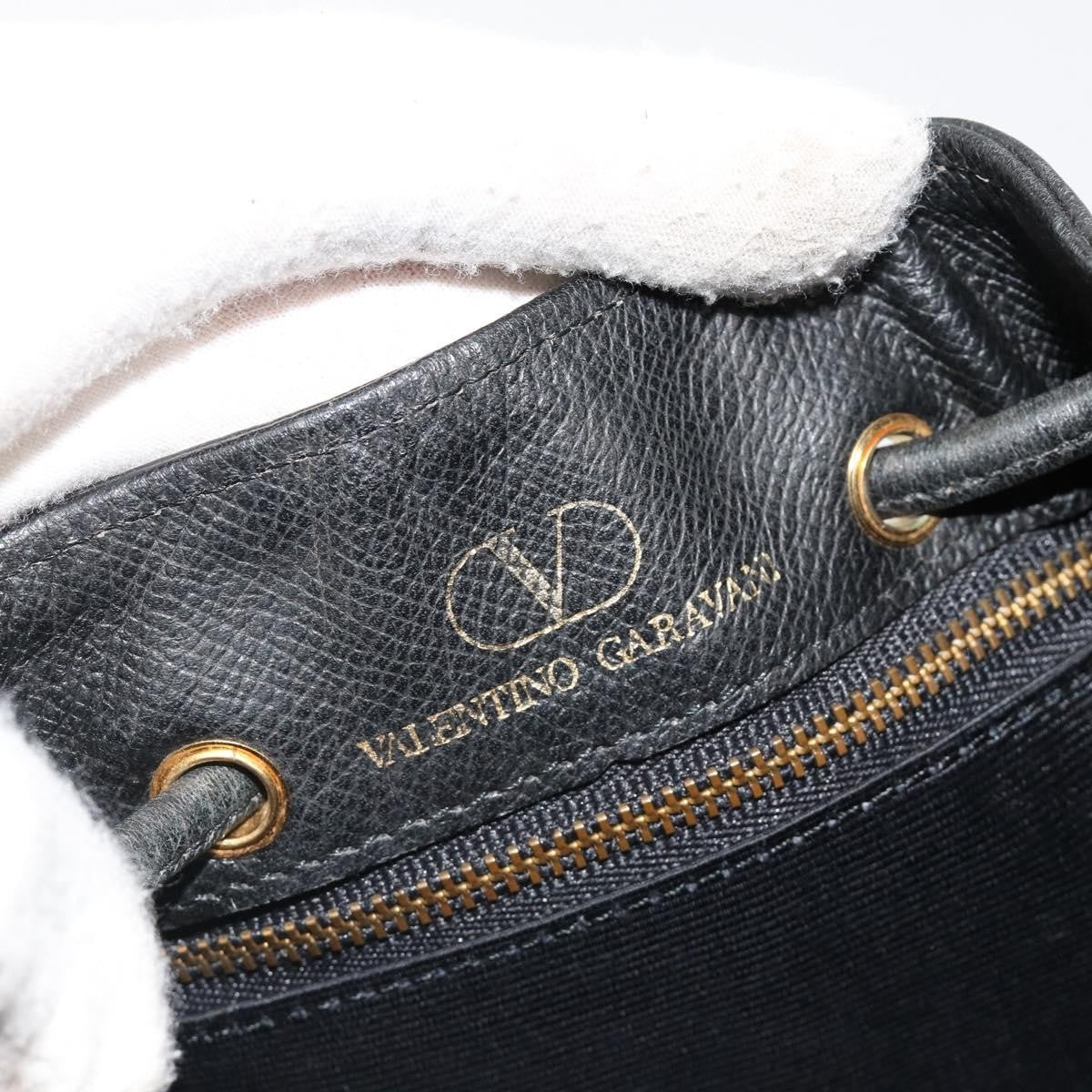 Valentino Garavani Vintage shoulder bag Leather, Black, Leather, Shoulder Bag