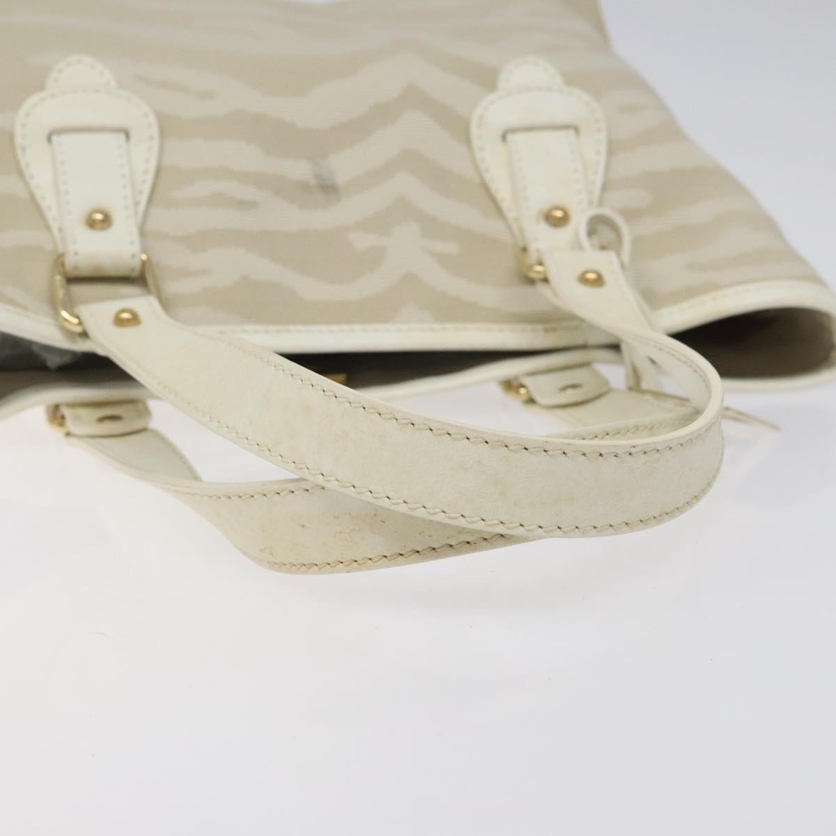 Fendi Vintage Tiger Tote Canvas, WHITE, CANVAS, Tote bag