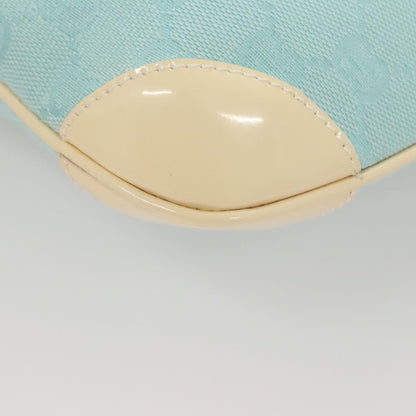 Gucci Vintage Zip Hobo GG Canvas and Patent, BLUE, CANVAS, Shoulder bag