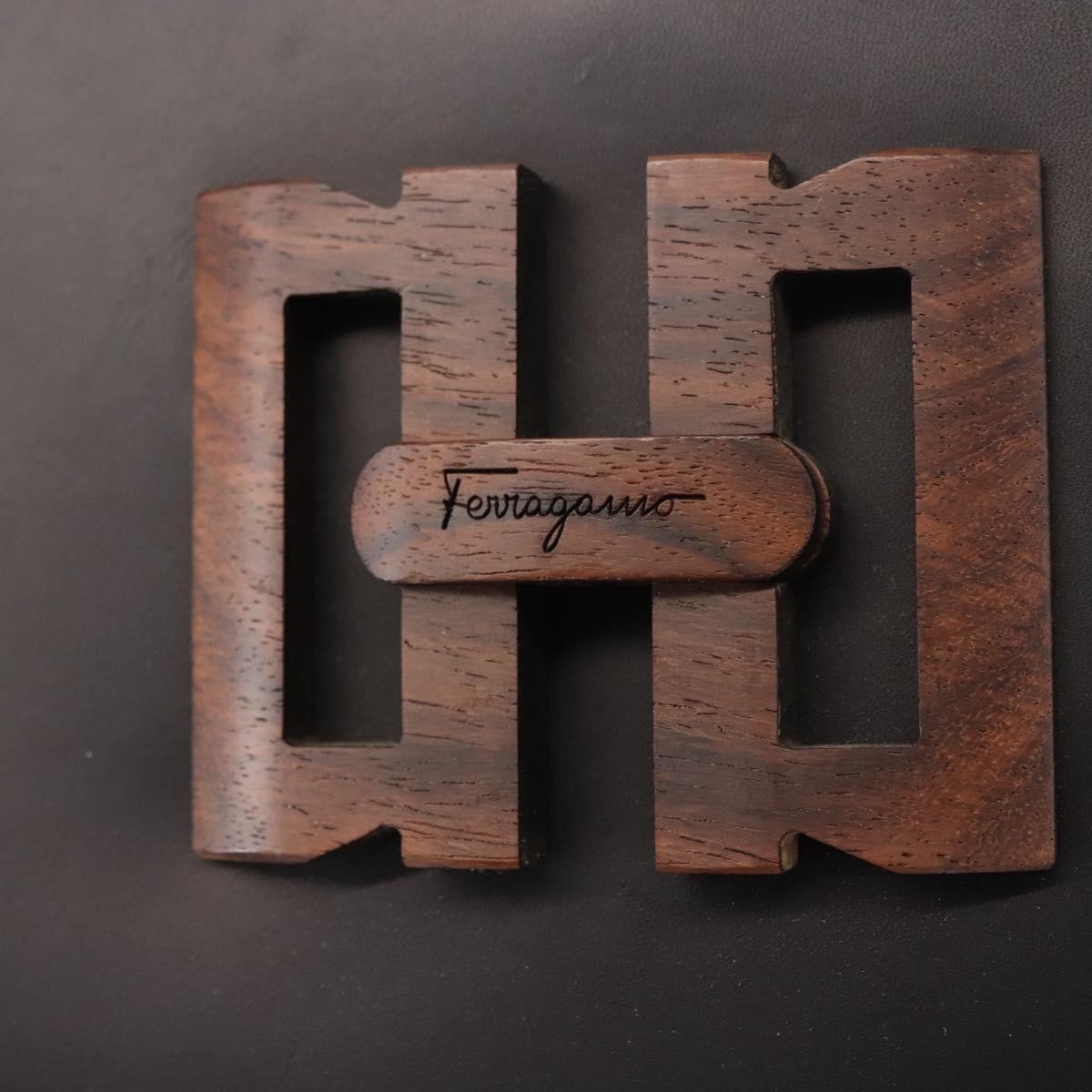 Salvatore Ferragamo Shoulder Bag Leather, BLACK, LEATHER, Shoulder bag