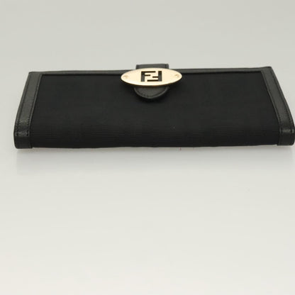 Fendi Vintage FF Flap Wallet Zucca canvas, BLACK, CANVAS, Wallets