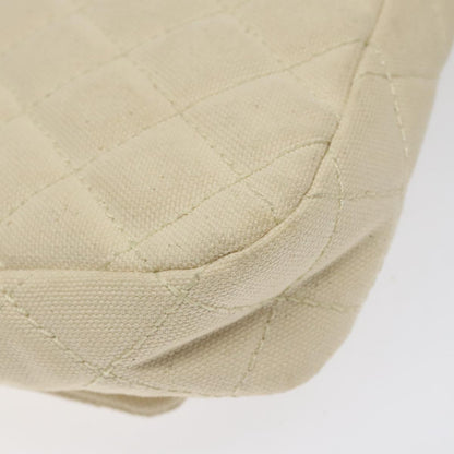 Chanel Cruise Flap Bag Quilted Canvas, ECRU, CANVAS, Clutche & pouche