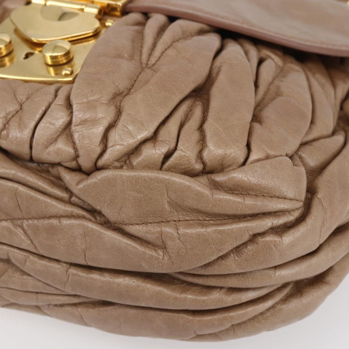 Miu Miu Coffer Satchel Matelasse Leather, PINK, LEATHER, Handbag