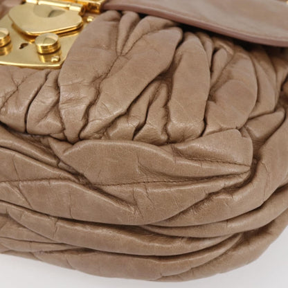 Miu Miu Coffer Satchel Matelasse Leather, PINK, LEATHER, Handbag