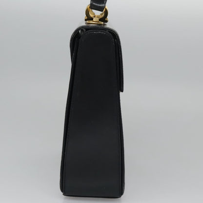 Salvatore Ferragamo Gancini Convertible Top Handle Bag Leather, BLACK, LEATHER, Handbag