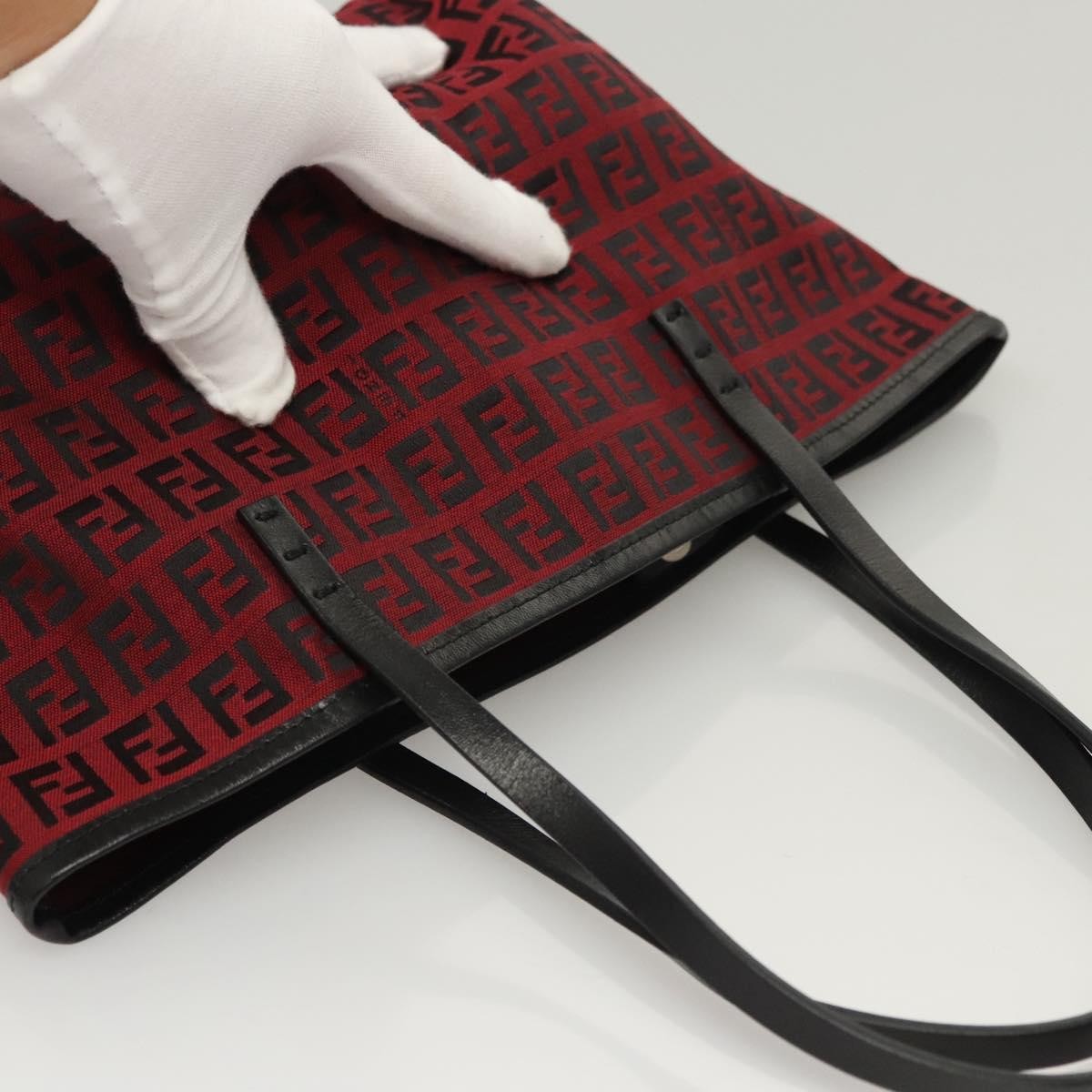 Fendi Zucca Tote bag FF motif, RED, CANVAS, Tote bag