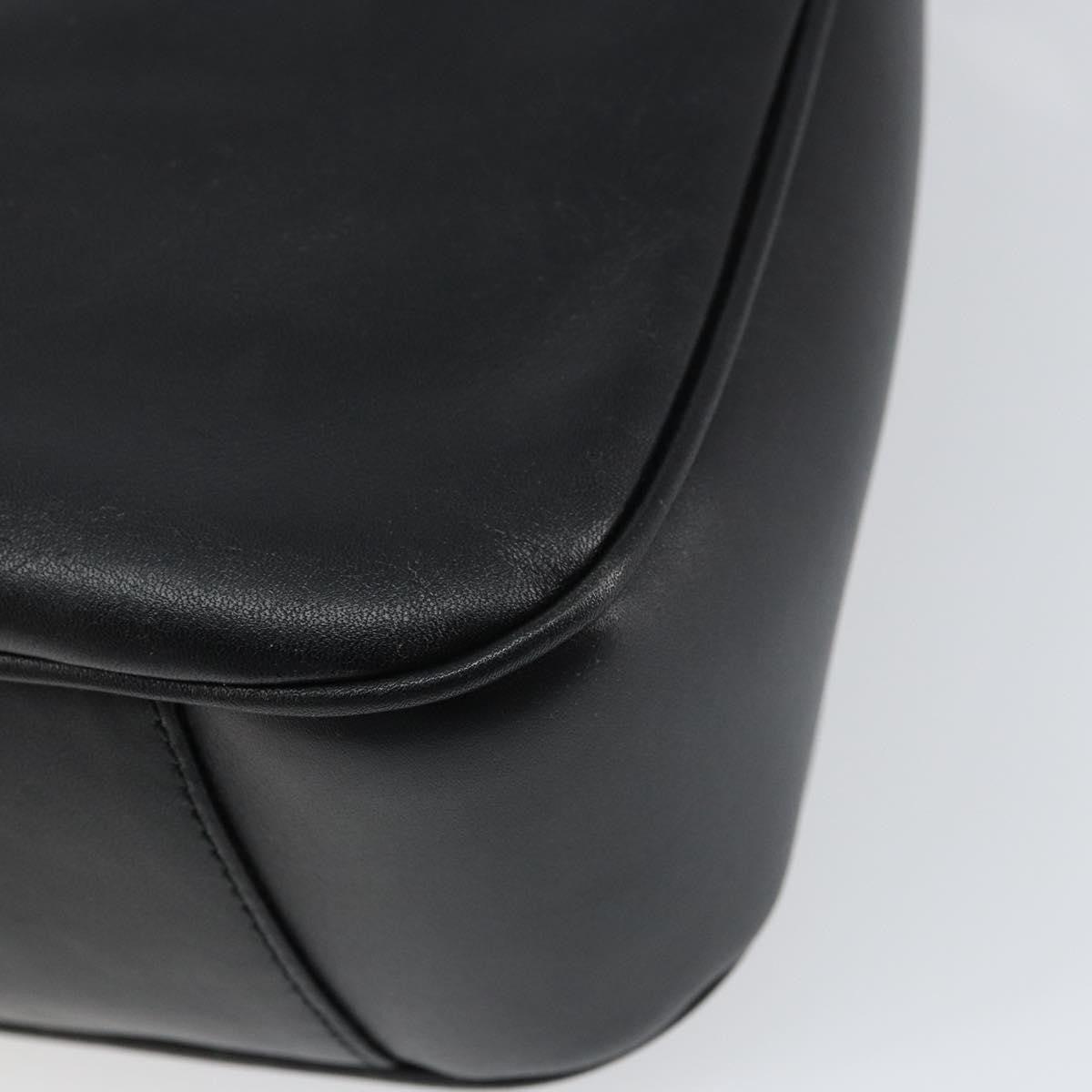 Gucci Vintage Bamboo Shoulder Bag Leather, BLACK, LEATHER, Shoulder bag