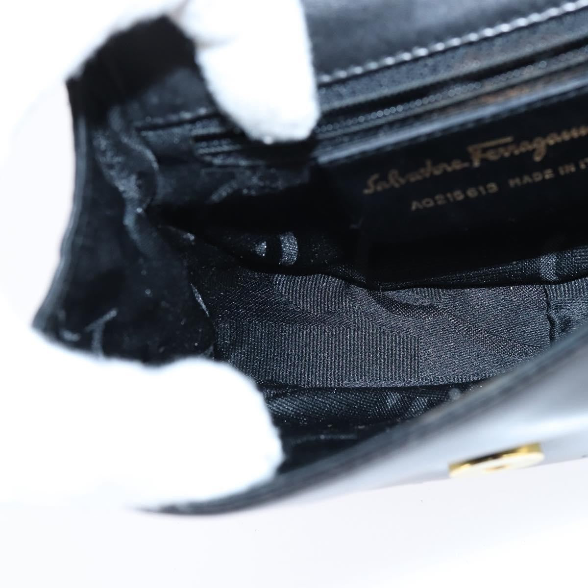 Salvatore Ferragamo Gancini Chain Shoulder bag Leather, BLACK, LEATHER, Shoulder bag