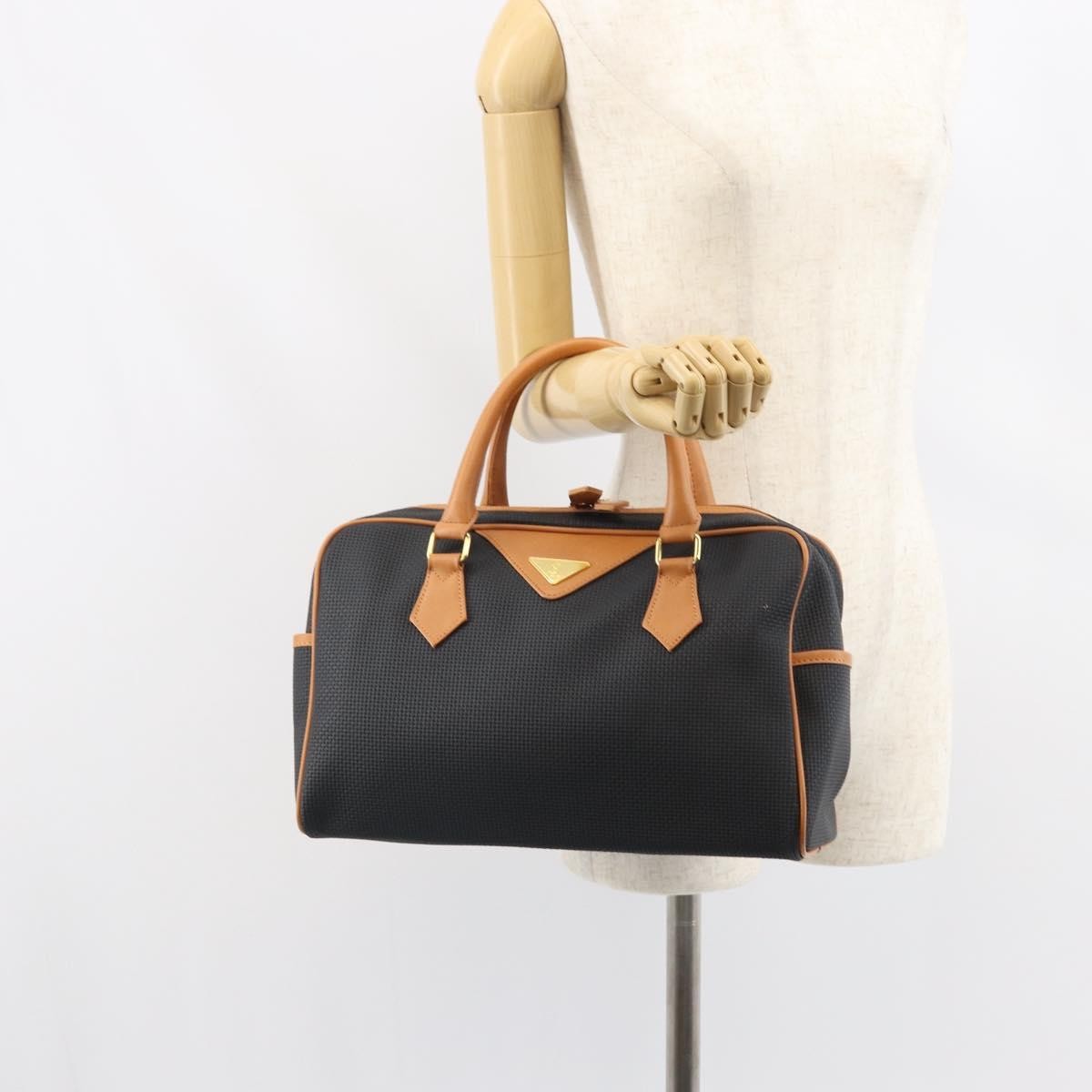 Saint Laurent Vintage Boston PVC Leather, BLACK, PVC, Handbag