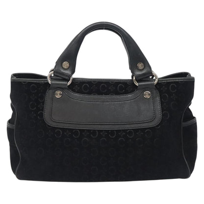 Celine Boogie Satchel Macadam, BLACK, CANVAS, Handbag