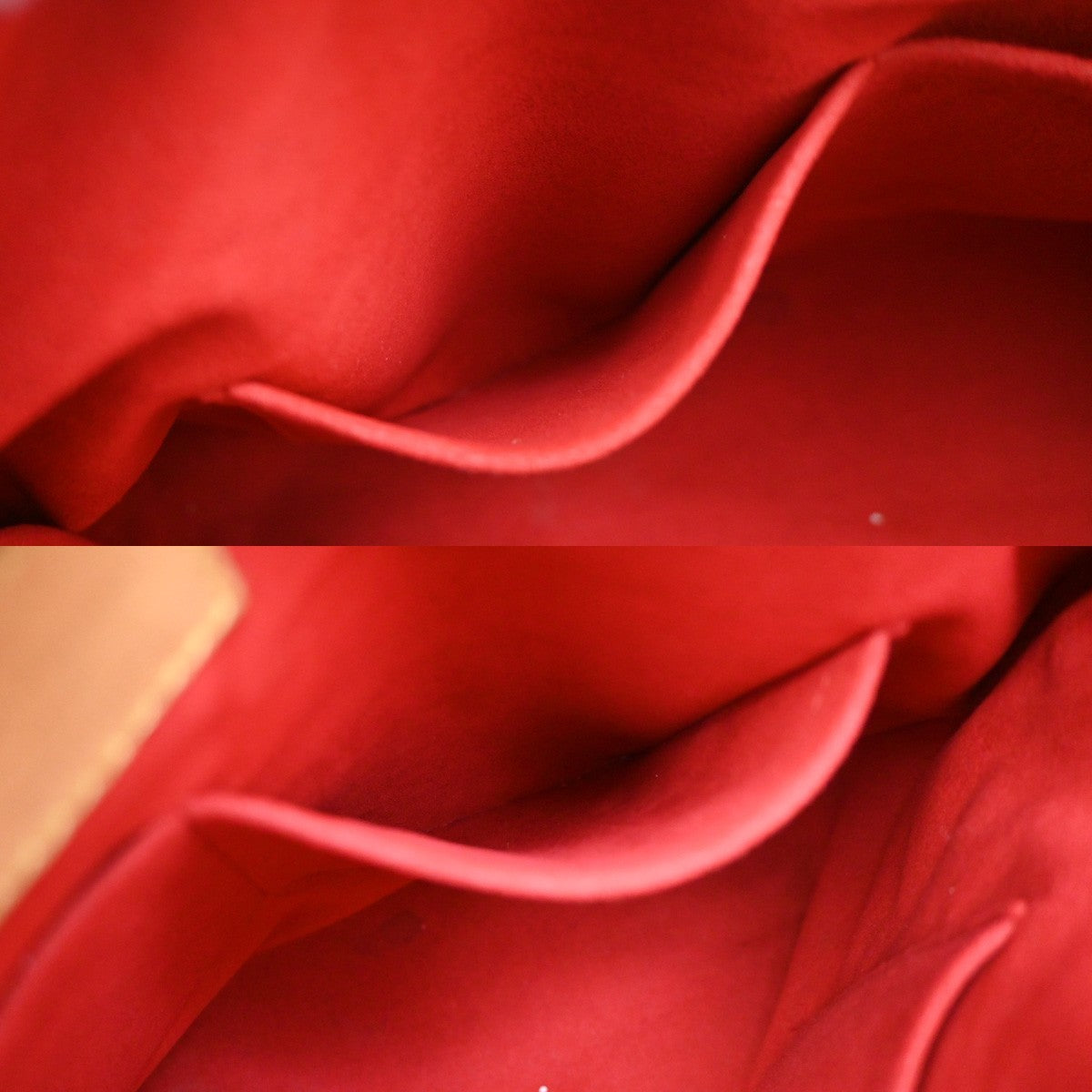 Louis Vuitton Pallas Tote Monogram Canvas with Leather, RED, CANVAS, Handbag