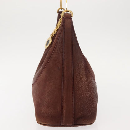 Bvlgari Medallion Frame Shoulder Bag Leather, BROWN, LEATHER, Shoulder bag