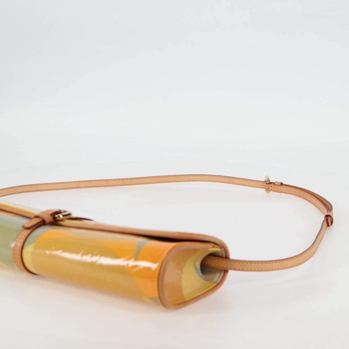 Louis Vuitton Fleurs Pochette Printed Monogram Vernis, YELLOW, PATENT_LEATHER, Shoulder bag