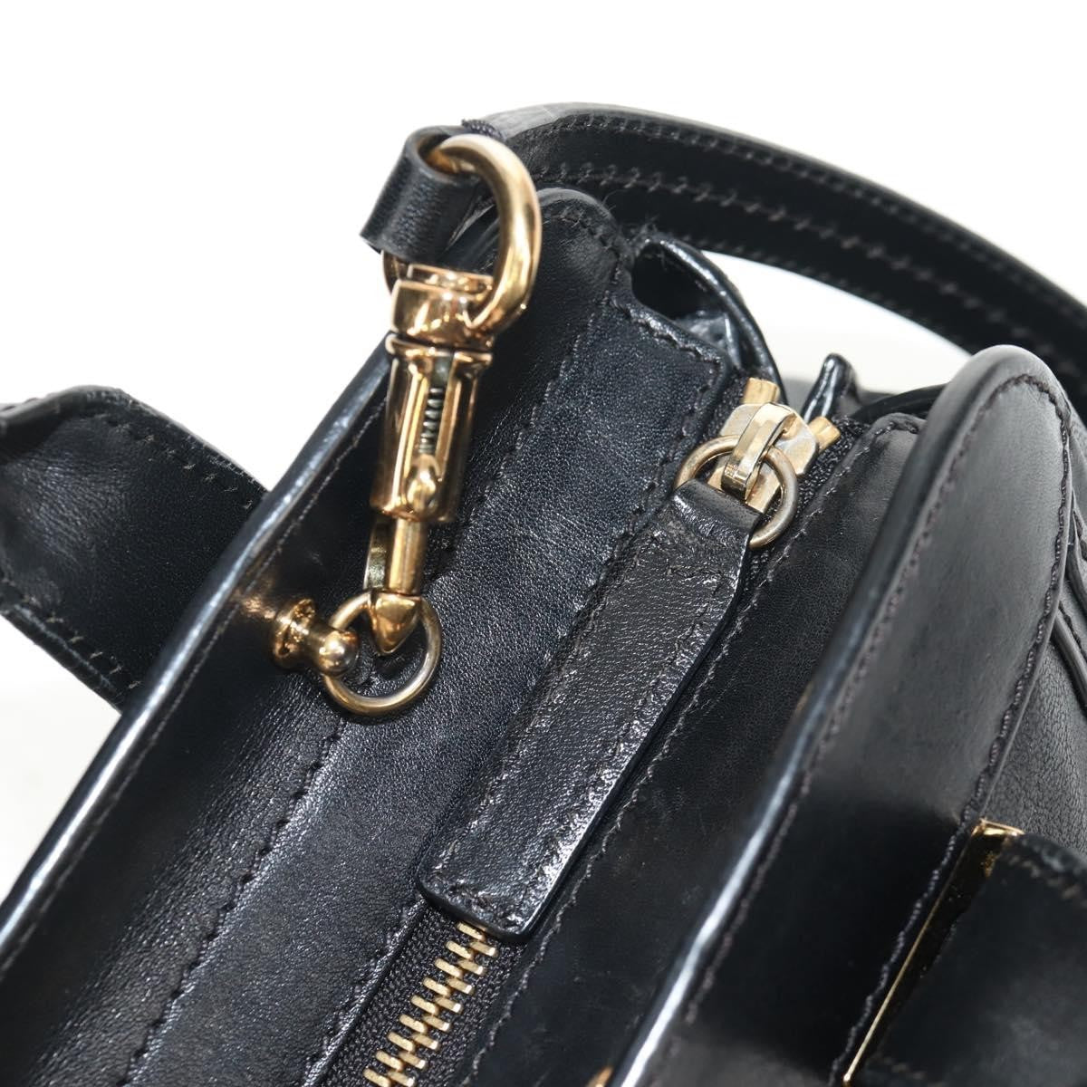 Chloe Alice Satchel Leather, BLACK, LEATHER, Handbag