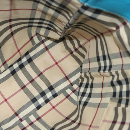 Burberry Tote Leather, BLUE, LEATHER, Tote bag