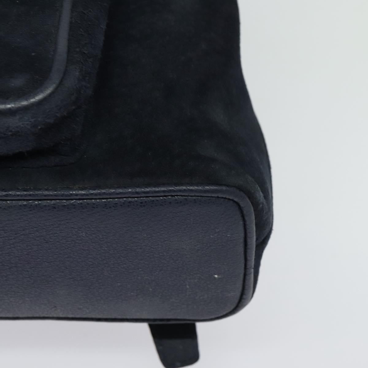 Gucci Gucci bamboo backpack daim, NAVY, SUEDE, Backpack
