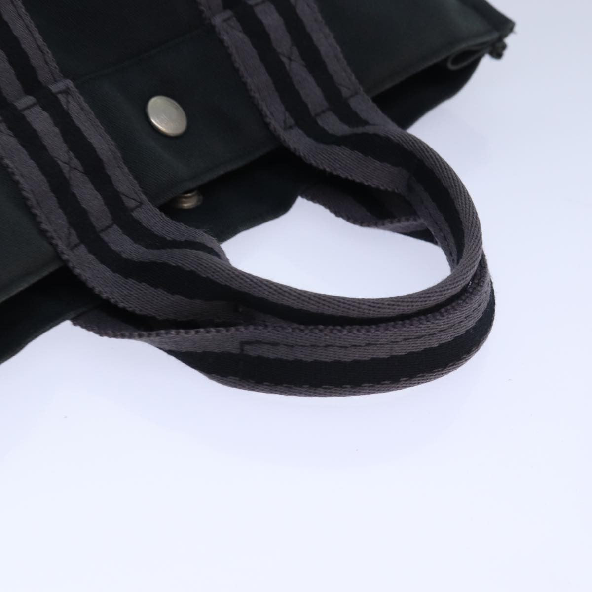 Hermes Fourre Tout Tote Canvas, GRAY, CANVAS, Tote bag