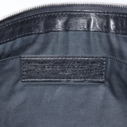 Balenciaga Classic City Clip Pouch Leather, BLACK, LEATHER, Clutche & pouche