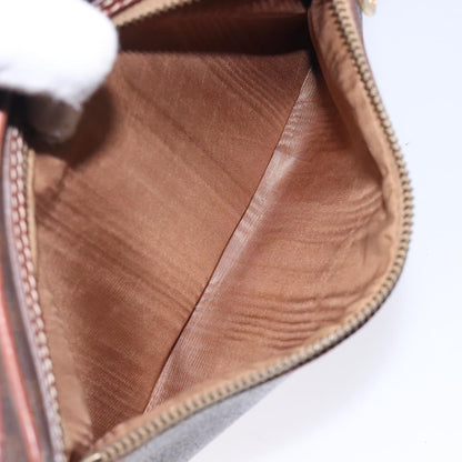 Celine Macadam Pochette Classic, BROWN, PVC, Clutche & pouche