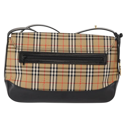 Burberry Nova check Shoulder bag Canvas, BEIGE, CANVAS, Shoulder bag