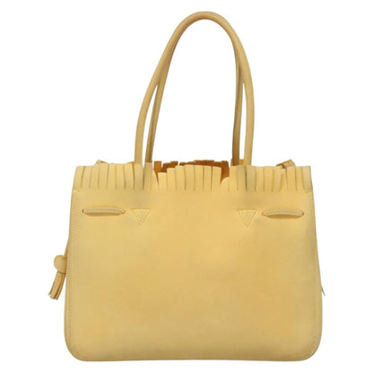 Salvatore Ferragamo Vintage Tote bag Suede, YELLOW, SUEDE, Tote bag