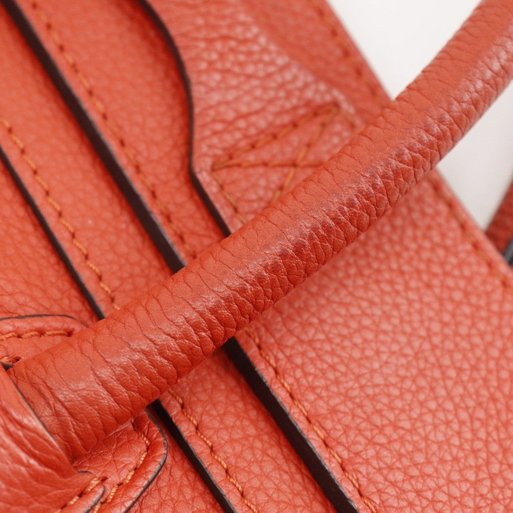 Celine Luggage Bag Grainy Leather, ORANGE, LEATHER, Handbag