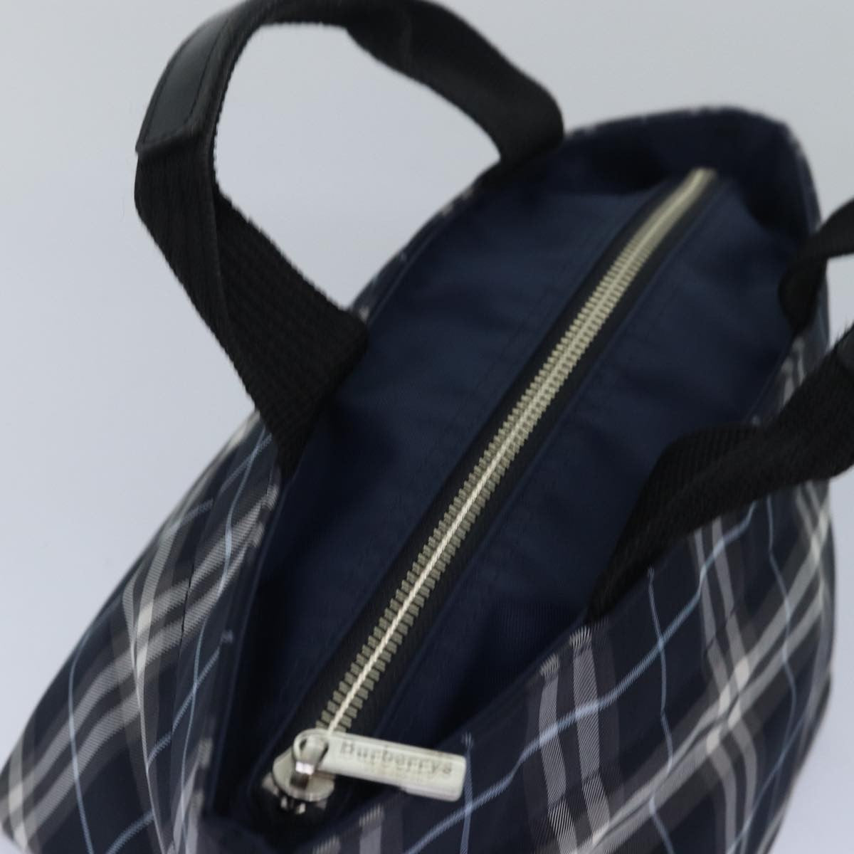 Burberry Nova Check Tote Nylon, NAVY, NYLON, Tote bag