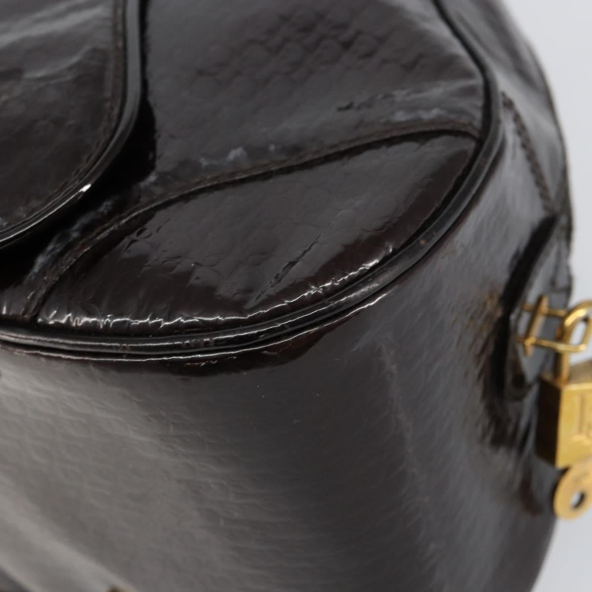 Christian Dior Vintage Saddle Bowler Bag Trotter Canvas, BROWN, CANVAS, Handbag