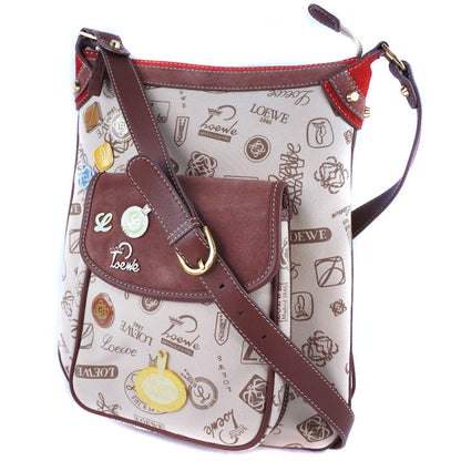 Loewe Pin batch shoulder bag Canvas and suede, MULTICOLOUR, CANVAS, Shoulder bag