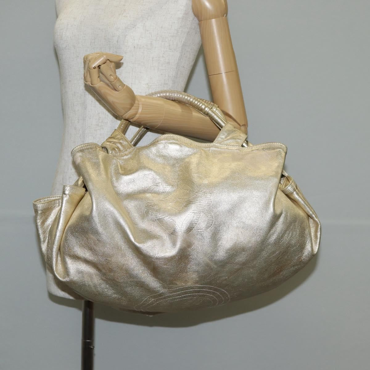 Loewe Anagram Logo Nappa Aire Hand Bag Leather, GOLD, LEATHER, Handbag