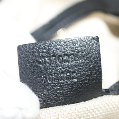 Gucci Marrakech Shoulder Bag Leather, BLACK, LEATHER, Tote bag