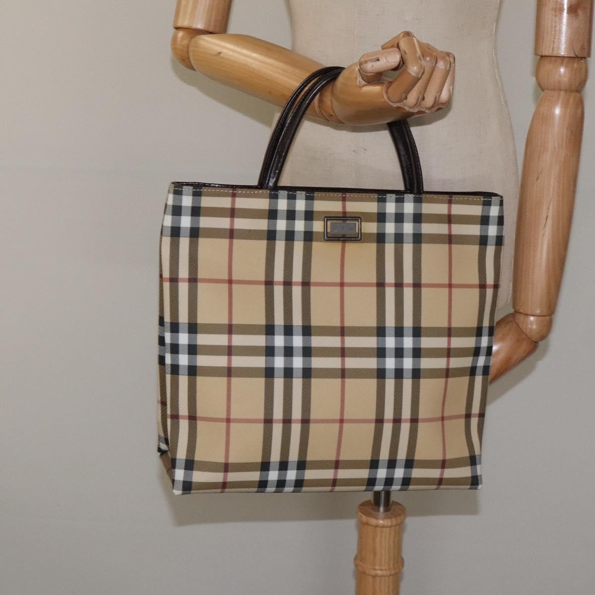 Burberry Nova Check Tote canvas check pattern, BEIGE, CANVAS, Tote bag