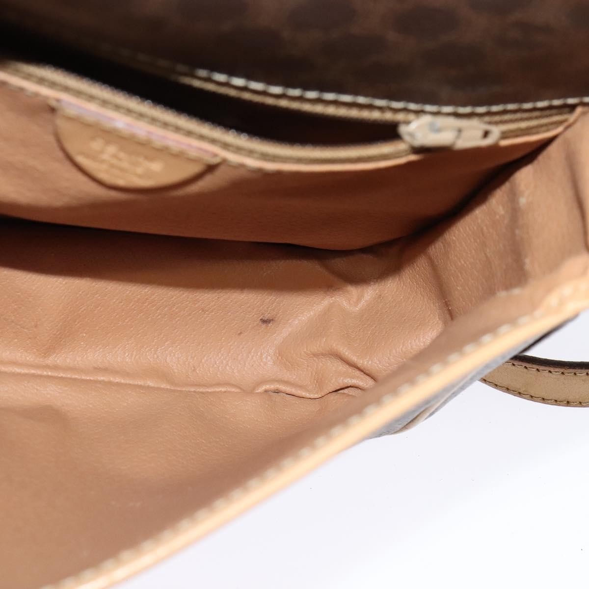 Celine Macadam Shoulder Bag PVC Leather, BROWN, CANVAS, Shoulder bag