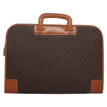 Celine Macadam Briefcase Canvas and leather, BROWN, CANVAS, Briefcase