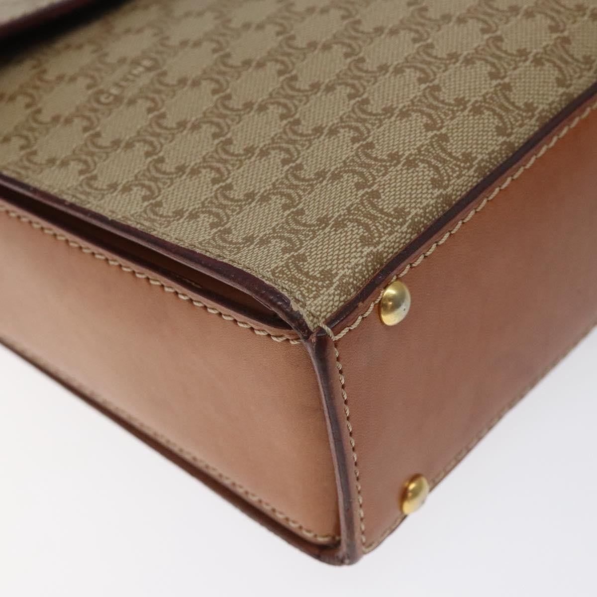 Celine Macadam Shoulder Bag PVC Leather, BEIGE, CANVAS, Shoulder bag