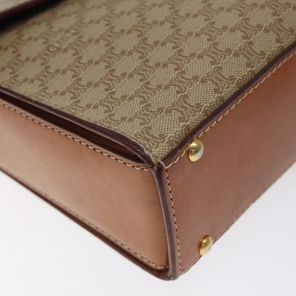 Celine Macadam Shoulder Bag PVC Leather, BEIGE, CANVAS, Shoulder bag