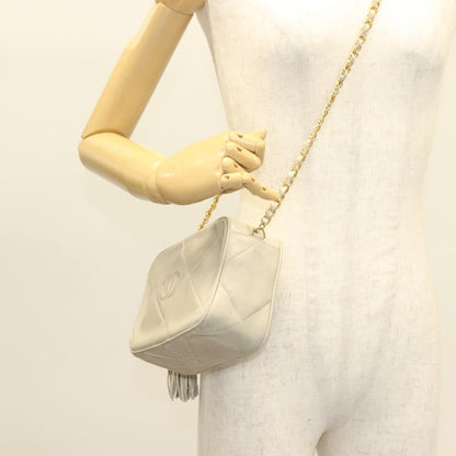 Chanel Camera CC Tassel Bag Leather, BEIGE, LEATHER, Crossbody bag